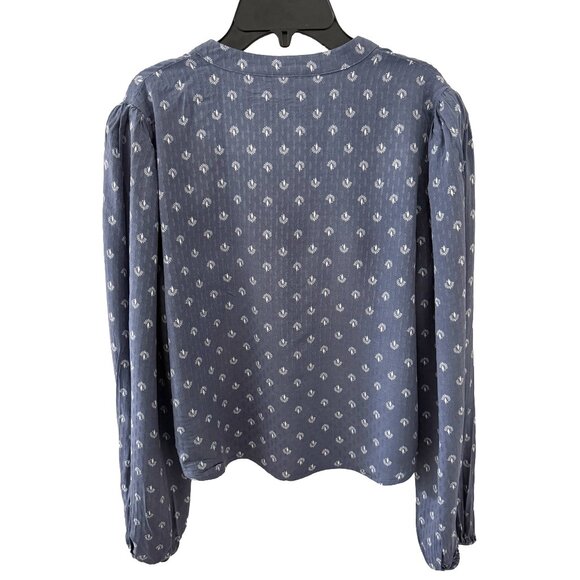 Melrose and Market Blue Printed Boho Blouse - Picture 2 of 2